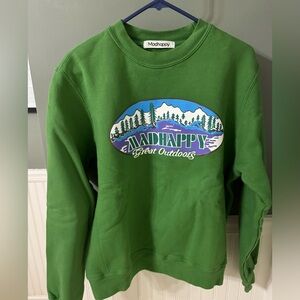 Madhappy Green Crewneck Sweatshirt Great Outdoors. Excellent!